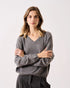 Absolut cashmere alicia dark grey V-hals